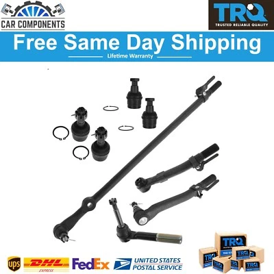 TRQ New Tie Rod End Drag Link Ball Joint LH RH 8pc Kit For 2005-2007 Ford F250 - Image 1 of 4