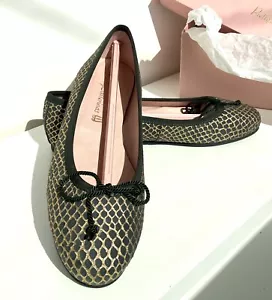 Nuevas Pretty Ballerinas Detalles Verdes y Dorados Planos de Ballet EU 37 Reino Unido 4 - Imagen 1 de 8