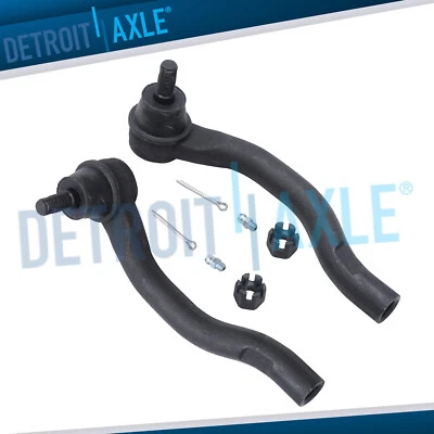 Pair (2) Front Outer Tie Rod End Links for 2009 2010-2012 Acura TSX Honda Accord - Image 1 of 4