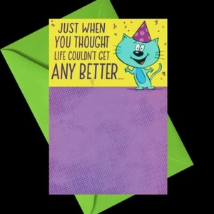 Tarjeta de cumpleaños Life Could Not Get Any Better con sobre expresiones de sello - Imagen 1 de 3