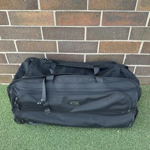 TUMI ‘Alpha’ Black Nylon 2-Wheeled Rolling Duffle Bag - 22041DH - Picture 1 of 14