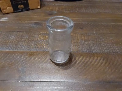 Vintage Abbotts Alderney Dairy, Ribbed 1/4 Pint Milk Bottle - Image 1 of 4