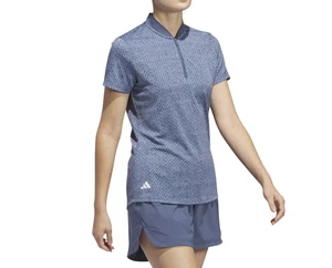 Adidas Ultimate 365 Jacquard-Polo mit Viertelreißverschluss Preloved Ink für Damen Größe M neu mit Etikett $ 70 - Bild 1 von 9