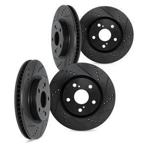 For Mercedes-Benz SL600 94-02 Brake Rotor Set DFC Premium Drilled & Slotted - Picture 1 of 3