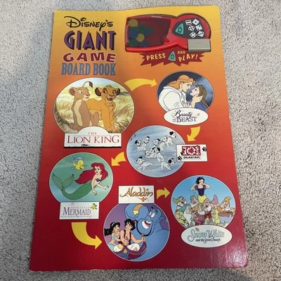 VINTAGE 1994 DISNEY'S GIANT BOARD GAME BOOK 6 GAMES WITH TOKENS Read - Image 1 of 4