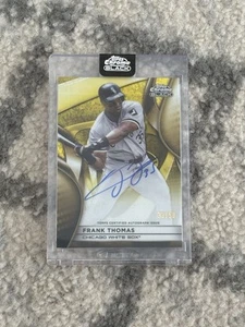 2025 Topps Chrome Black Frank Thomas Gold Refractor Auto #'d /50 White Sox - Picture 1 of 2