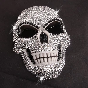 Unisex Halloween Full Face Full Diamond Skull Mask Masquerade Party Dress Up NEW - Picture 1 of 6