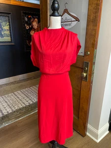 Express Blouse Top Red Dress (L) - Picture 1 of 4