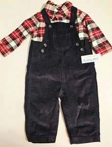 Carter’s Baby Boy Overall Lot Size 9 Months Just One You Flannel Clothes Lot New - Picture 1 of 6