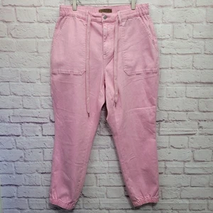 Pantalones Jogger Judy Azul Rosa Prenda Teñidos Para Mujer 16 W Elásticos Informales Denim Puños - Imagen 1 de 10