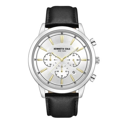 Kenneth Cole New York Men Multi Function Watch With Leather Band KCWGF7007603 - Image 1 of 2