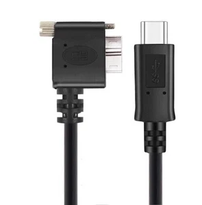USB-C to Micro-B Panel Mount Cable 1m Left Angle Male to Male Data Lead - Picture 1 of 6