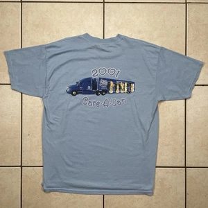 Vintage Precious Moments 2001 Care-A-Van Gildan T Shirt Blue XL  Distressed - Picture 1 of 11