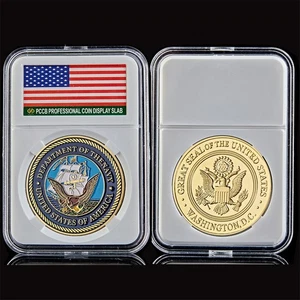 USA Department of Navy Washington D.C Great Seal of USA Military Veteran Coin - Picture 1 of 11