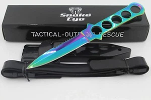 Cuchillo de buceo táctico ojo de serpiente ll, todo inoxidable con cortador de línea, borde de afeitar - Imagen 1 de 6