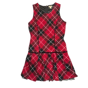 PLACE 89 Tween Girls Plaid Jumper Dress Size 14 Drop Waist Christmas Party - Picture 1 of 14