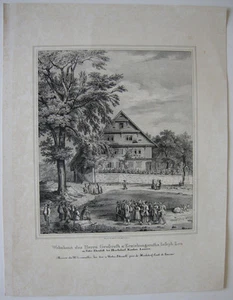 Wohnhaus Grossrath Ioseph Leu Hochdorf Luzern Orig Lithografie Eglin 1850 - Bild 1 von 3