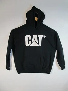 Vintage Caterpillar CAT Black /White Hoodie Size XL Workware Gildan Tag - Picture 1 of 5