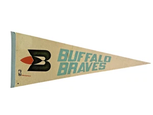 Banderín de fieltro de baloncesto vintage Buffalo Braves original NBA tamaño completo 30" raro🏀 - Imagen 1 de 7