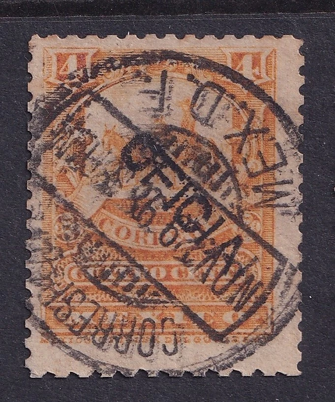 ucq44  Mexico 1898 sc#O43 mc#33 letter carrier oficial mail - Image 1 of 1