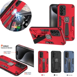 Kickstand Case Heavy Duty Armor Shockproof Cover Fr Samsung A05E A15 A25 A54 A34 - Picture 1 of 11
