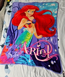 Disney Princess Little Mermaid Ariel Blanket Throw 56X40 - Picture 1 of 1