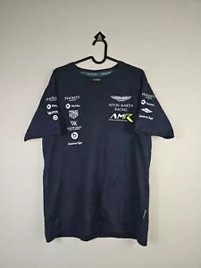 Camiseta para hombre Aston Martin Racing AMR Hackett London talla M negra logotipo de patrocinador - Imagen 1 de 14