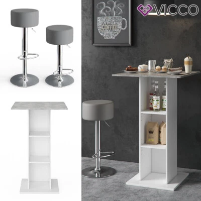 Bartisch Stehtisch Loungetisch Tresentisch Tisch Küchentisch Regal Rodeo Vicco - Bild 1 von 4