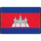 Blechschild Wandschild 18x12 cm Kambodscha Fahne Flagge Geschenk Deko