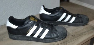 Adidas Women's Superstar Size Core Black & White sz. 9 - Picture 1 of 24