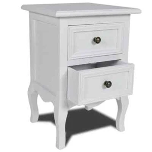 Bedside Cabinet Bedroom Storage Cabinet Side Table Nightstand 2 pcs MDF vidaXL - Picture 1 of 7