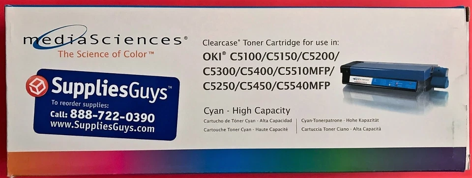 Tóner de alto rendimiento Media Sciences MS5000C, MS5000Y, MS5000M, MS5000K  Foto 1 de 1