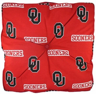 Oklahoma Sooners Floor Pillow or Pet Bed, 24" x 24" Square - Image 1 of 3