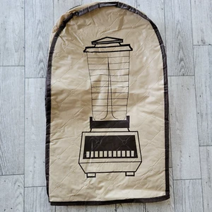 VTG 1984 Action Industries Quilted Vinyl Tan Brown Blender Cover Retro Kitchen - Picture 1 of 14