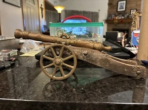 Vintage Large Toy Brass Cannon with Great Detail! The Cannon does NOT fire. - Picture 1 of 13