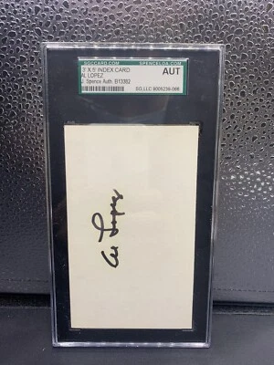 AL LOPEZ - White Sox - Signed Index Card Auto SGC Slabbed - Image 1 of 2