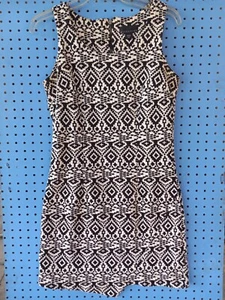 ATTENTION Women Sleeveless Dress Back/ White Zipper sz Medium geometric pattern  - Picture 1 of 10