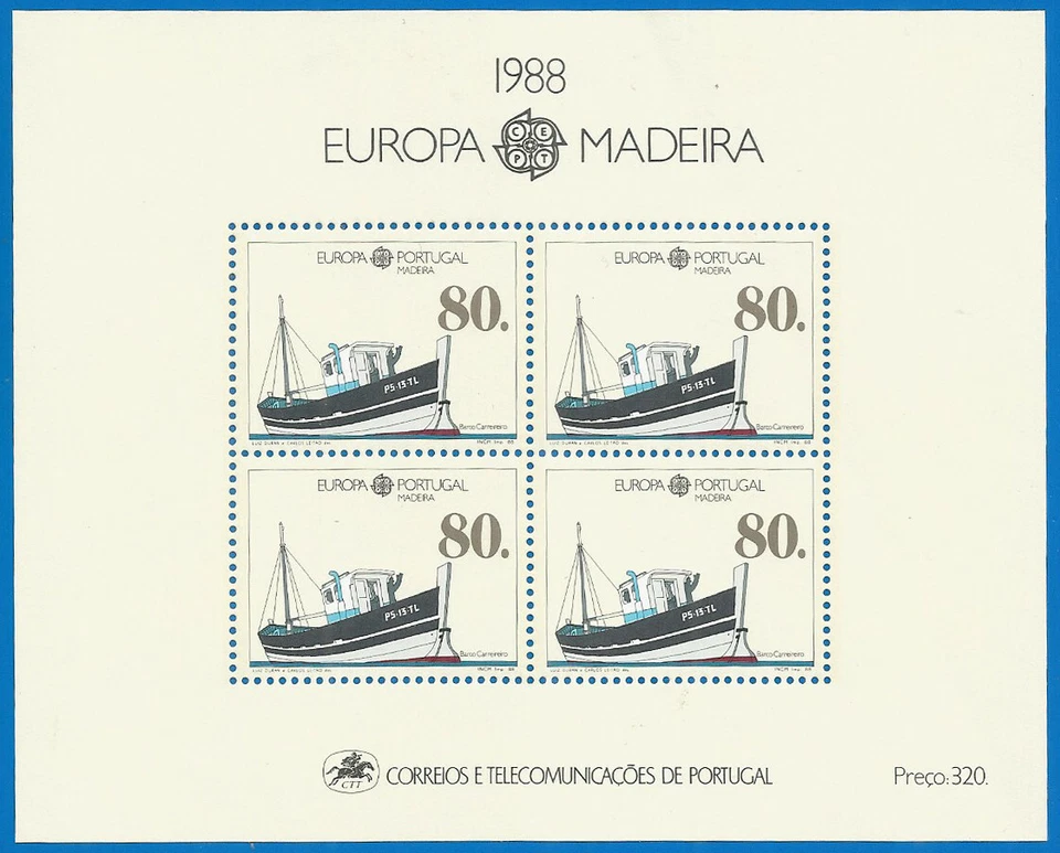 PORTUGAL Madeira 1988 mint block MNH(**) - EUROPA CEPT - Image 1 of 1