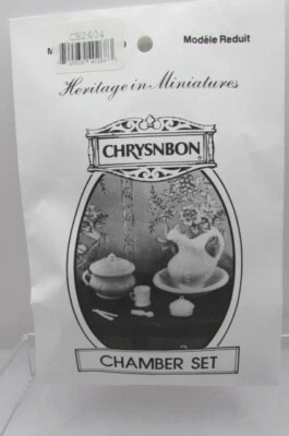 Dollhouse Miniature Chrysnbon Blue Chamber Boudoir Kit Set 9 Pieces CB2604