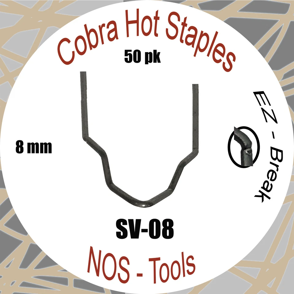 Pre-cut Hot Staples For Plastic Welder SV-08 V-Pattern 8mm Foto 1 de 1