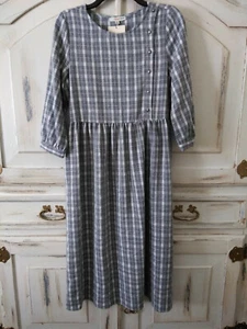ORANGE CREEK Nursing Friendly Dress Black Gray White Plaid Checked Size SMALL - Picture 1 of 10