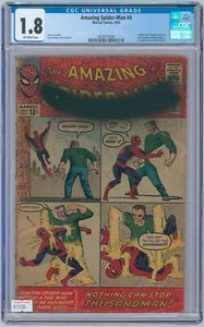 Amazing Spider-Man #4 1.8 CGC Origen y 1ª Aparición del Hombre de Arena - Imagen 1 de 2