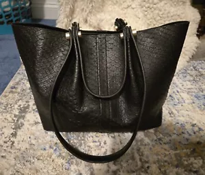 ALLSAINTS Allington Small Croc Embossed Leather Tote - Picture 1 of 7