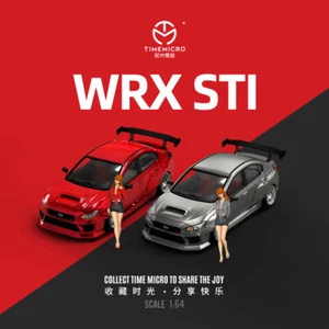 For Time Micro 1:64 WRX STI rot / flüssig silber Diecast Modellauto - Bild 1 von 14