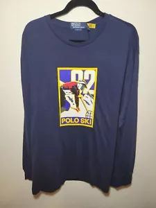 Herren Polo Ralph Lauren Ski 92 Holdiday Sun Valley Langarm Tshirt Navy Gr. XL - Bild 1 von 13