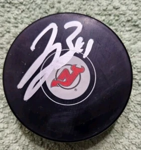 Jake Allen Signed Autographed New Jersey Devils Logo Puck - Picture 1 of 1