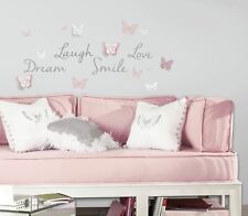 Roommates RMK3173SCS Stick Wall Decals w/3D Cutout Butterfly Dream Peel 16Pc