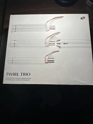 T3 Twirl Trio Curling Iron with Three Interchangeable Barrels 76584 NEW Htf Rose - Image 1 of 4