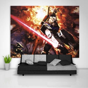 Gundam Anime Tapestry Art Wall Hanging Sofa Table Bed Cover Posterr - Picture 1 of 12