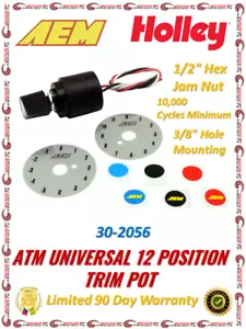 AEM Universal 12 Position Trim Pot Switch 3/8" Hole Mounting 30-2056 - Picture 1 of 6